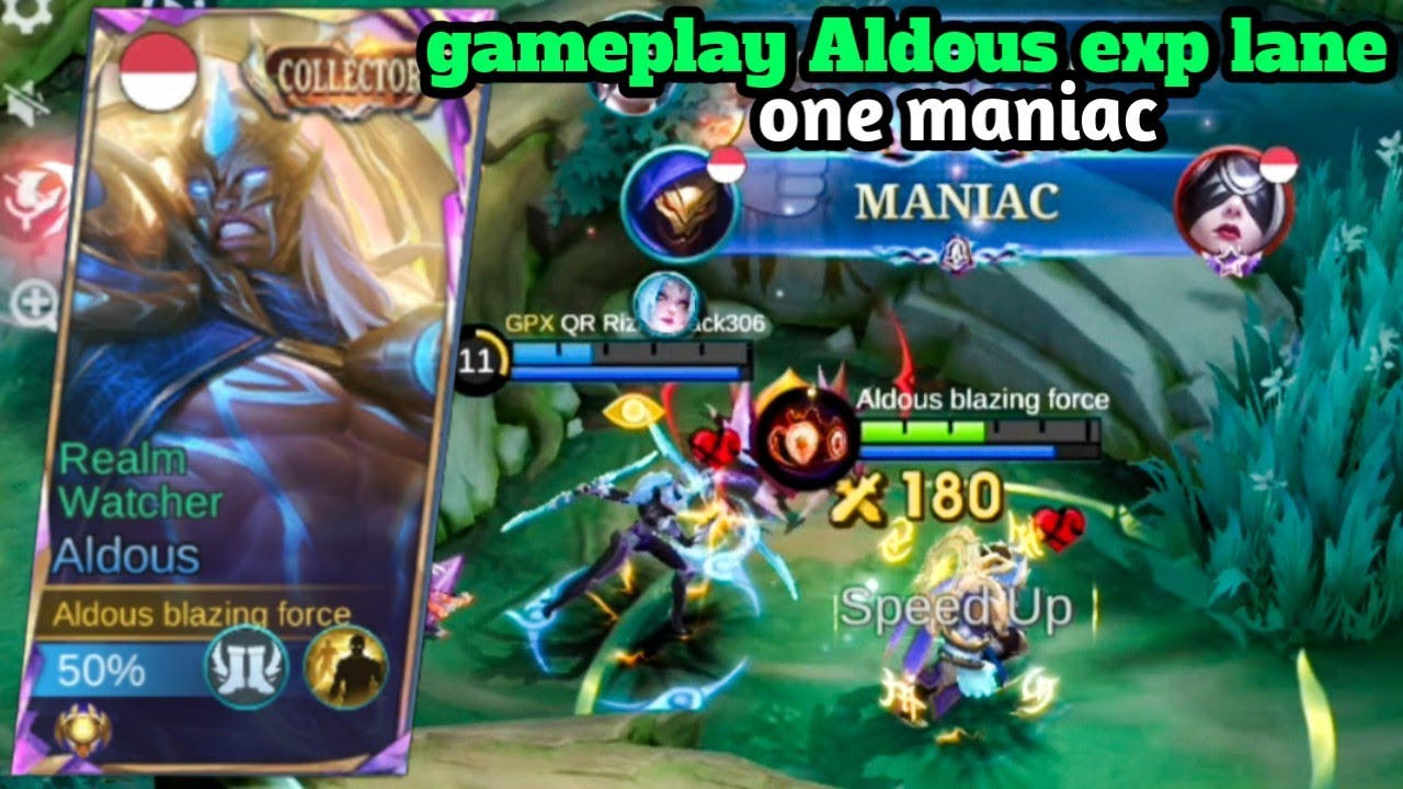 ONE MANIAC 🔥 GAMEPLAY ALDOUS EXP LANE||PEMULA WAJIB LIHAT AGAR PAHAM MAIN NYA