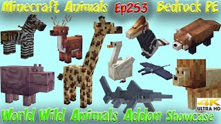 World Wild Animals Addon Showcase Minecraft Bedrock PE Minecraft Animals Ep253 screenshot 4