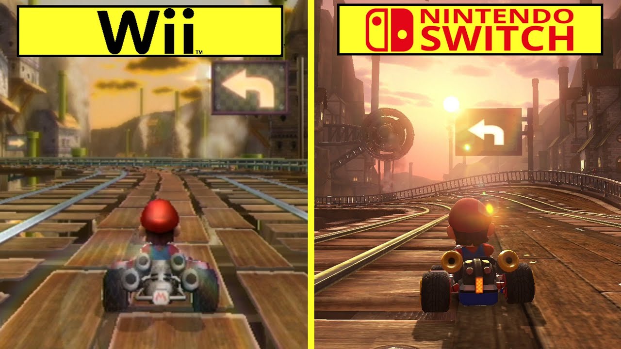 Mario Kart Wii vs Mario Kart 8 Deluxe Nintendo Wii vs Switch All