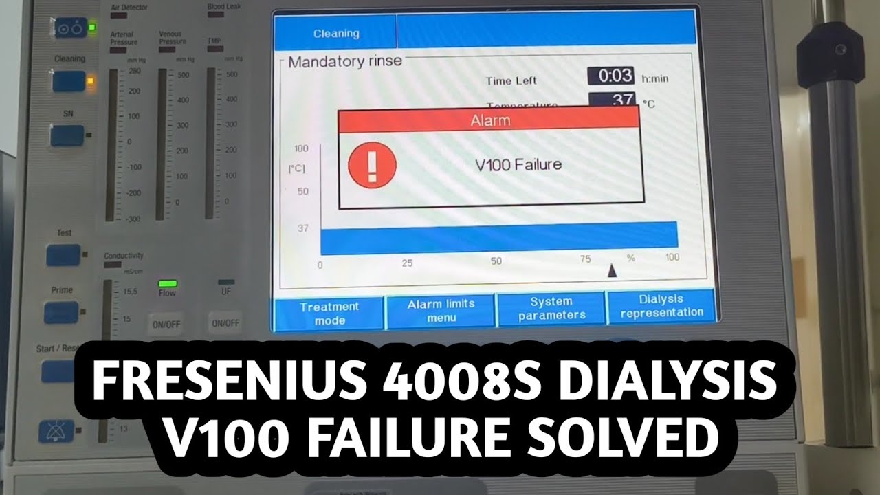 Fresenius 4008S Dialysis Machine V100 Failure #v100failure #fresenius #4008s 