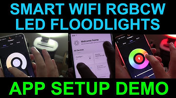 Smart WiFi Floodlight APP SETUP DEMO Bright RGBCW Alexa LED Lights by ChangM