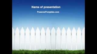 Wooden Fence PowerPoint Template by PoweredTemplate.com