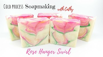 Hanger swirl Rose cold process soapmaking diy tutorial beginners easy how to make soap 🌹071