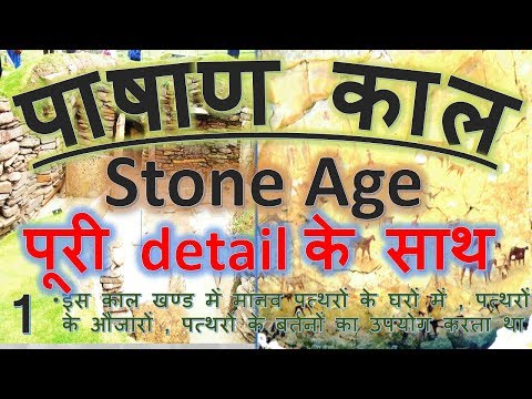 The stone age period in Hindi | pre-history period for upsc , uppsc , mppsc , bpsc | paleolithic age