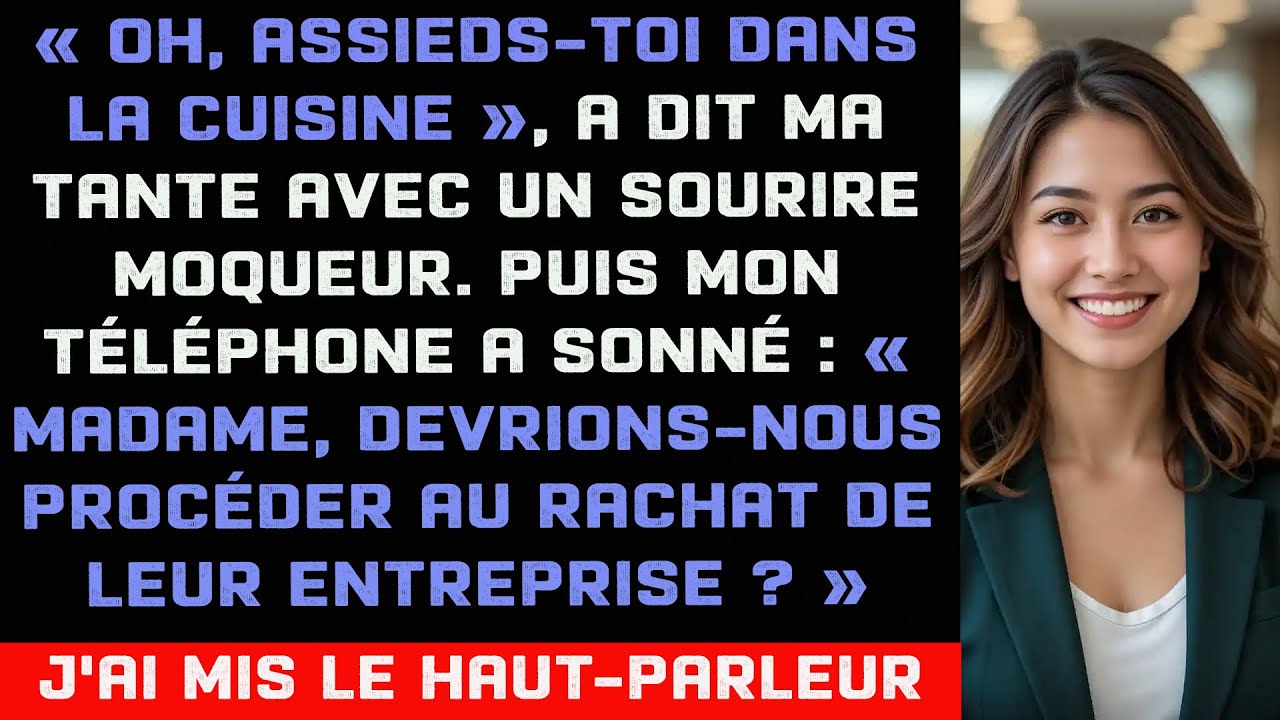 Ils m'ont forcé à m'asseoir dans la cuisine au dîner, puis mon assistant a appelé pour leur fusion.