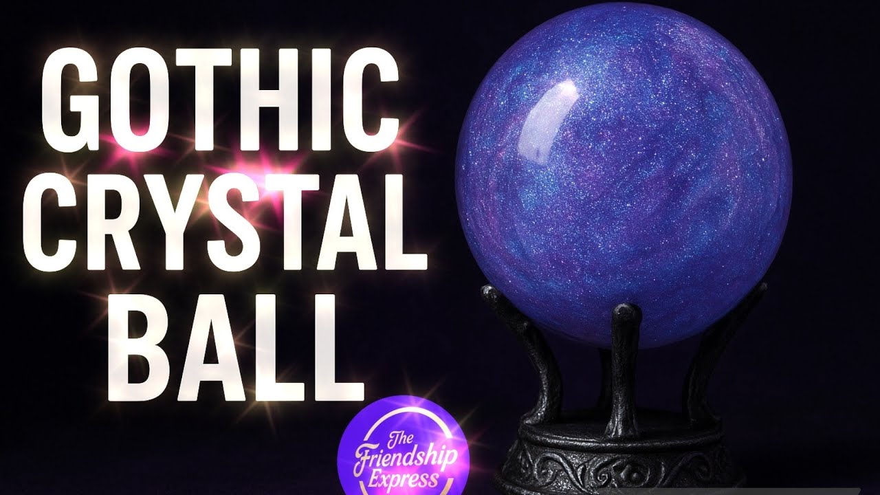 ОЧАРОВАТЕЛЬНЫЙ ГОТИЧЕСКИЙ ХРУСТАЛЬНЫЙ ШАР ✨ АРТ-АРТ ИЗ СМОЛЫ С ТЕМНЫМ ОТТЕНКОМ 🔮💜🖤🔮