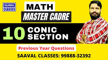Conic Section Master Cadre MATH  Previous Year Questions PART-2