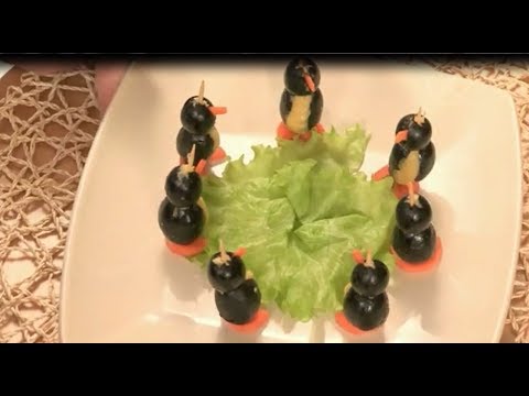 Как сделать Пингвины из маслин
