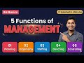  5 Functions of Management | Planning Organising Staffing Directing Controlling | BBA MBA |