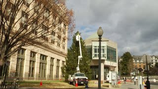 Downtown Roanoke preparing for the start of Dickens of A Christmas