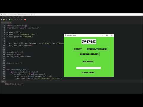Pomodoro Python Program using Tkinter