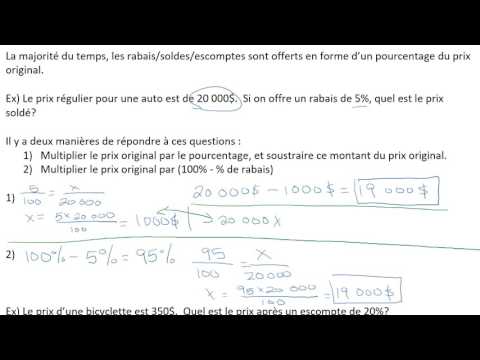 Augmentation et reduction de prix