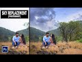 SKY replacement in Photoshop - CRAZY TRICK to replace sky in seconds! - photoshop tutorial