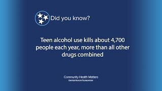 Teen alcohol use kills about 4,700 people each year