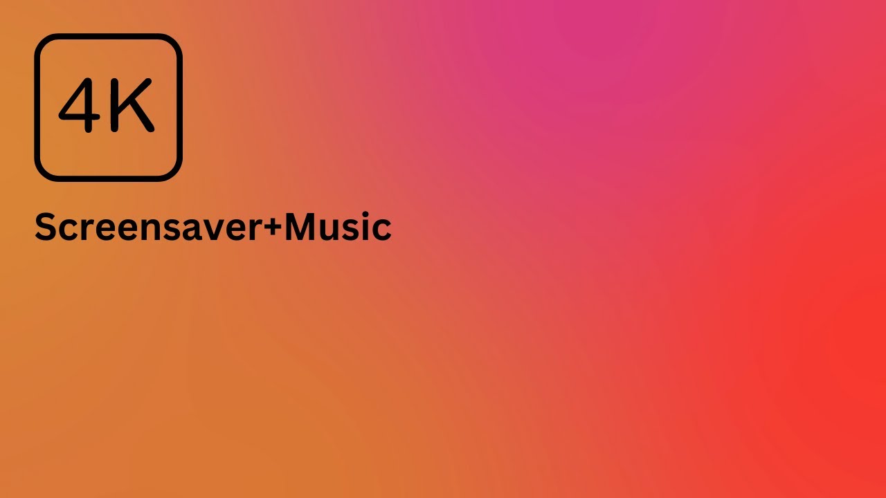 4K 60-minute romantic sunset mood light screensaver with gradient colors