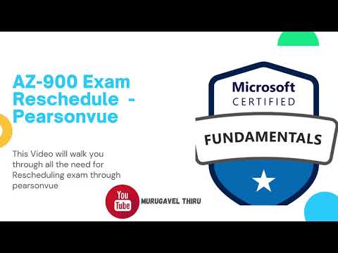 Microsoft Azure AZ-900 Exam Reschedule in less than 2 minutes through Pearsonvue | Murugavel Thiru