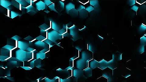 ICE BLUE Hexagon Abstract Background Video Loop - Geometric Pattern - Motion Grafic Metallic Texture