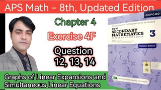 Exercise 4F II Q # 12 To 14  IISubstitution II EliminationII APS Math 8 II New Secondary Math Book 3