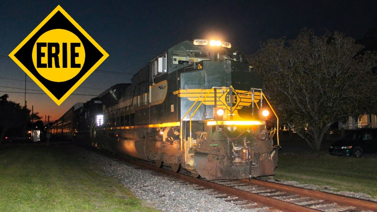 Erie Heritage Unit Leads NS 10T in Summerville at Dusk [1080p60]