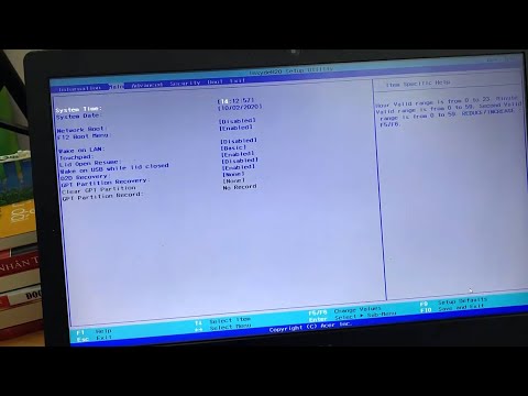 Video: Hoe Het BIOS Op Een Acer-laptop In Te Voeren