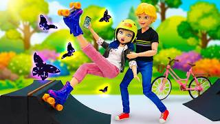 Barbie y Marinette van a patinar