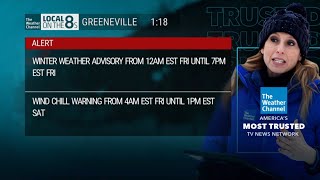 Full Local on the 8s - Winter Weather Advisory and Wind Chill Warning - Greeneville, TN - 12/22/2022 Update