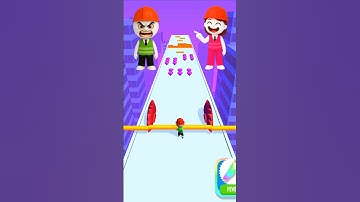 Roof Rails Lvl.35 - The Girl is Teasing Construction Man | ❌Fail to Win✅ #shorts #games #roofrails