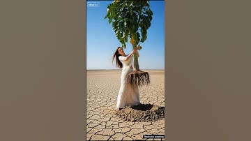 The woman uprooted the tree and threw it away. #ai #cartoon #shortvideo