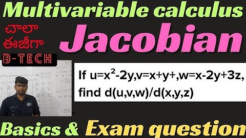 jacobian|multivariable calculus|basics|introduction|btech #btech #jacobian #jacobians