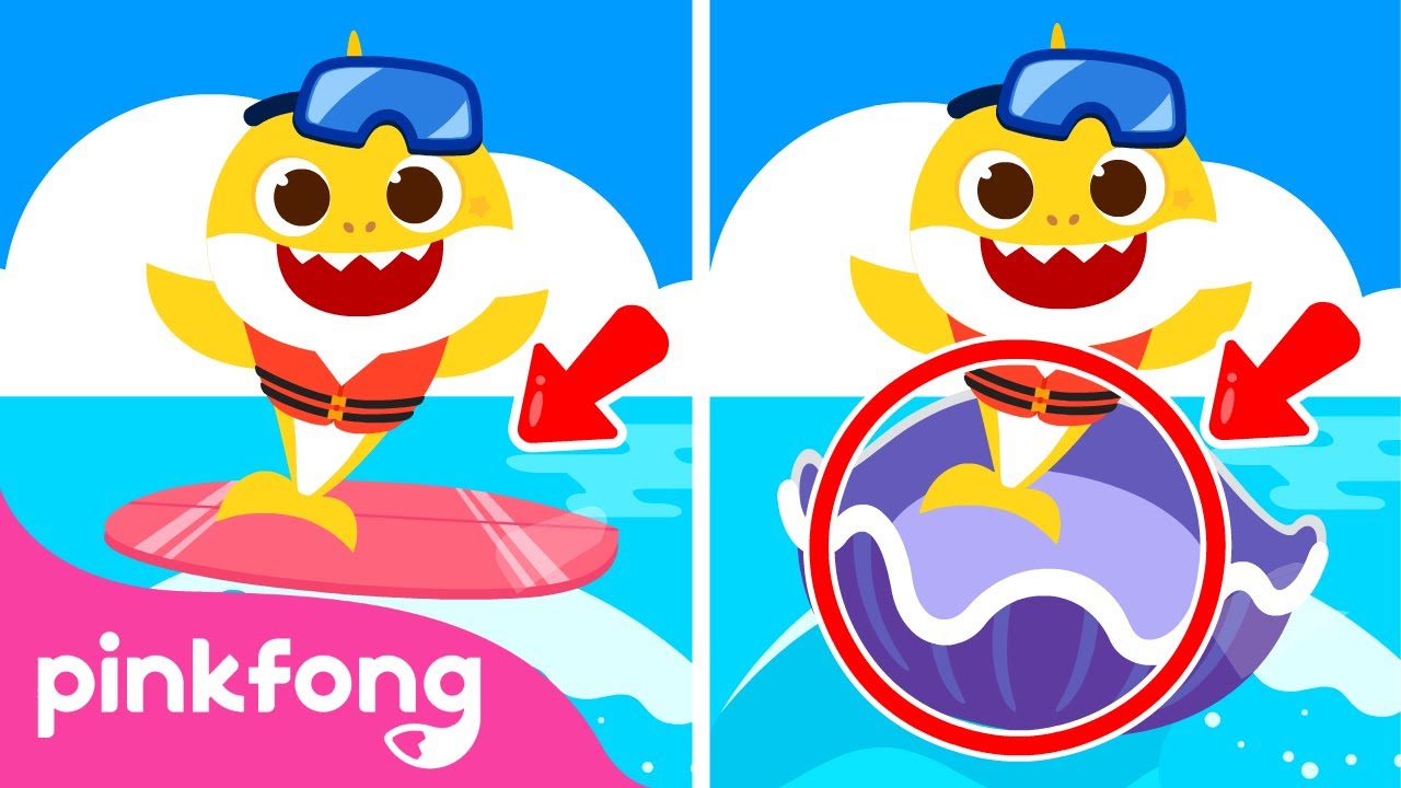 ⁣[🔎Trouve les Différences] Baby Shark in Summer Time! | Pinkfong, Bébé Requin ! Chansons pour Enfants