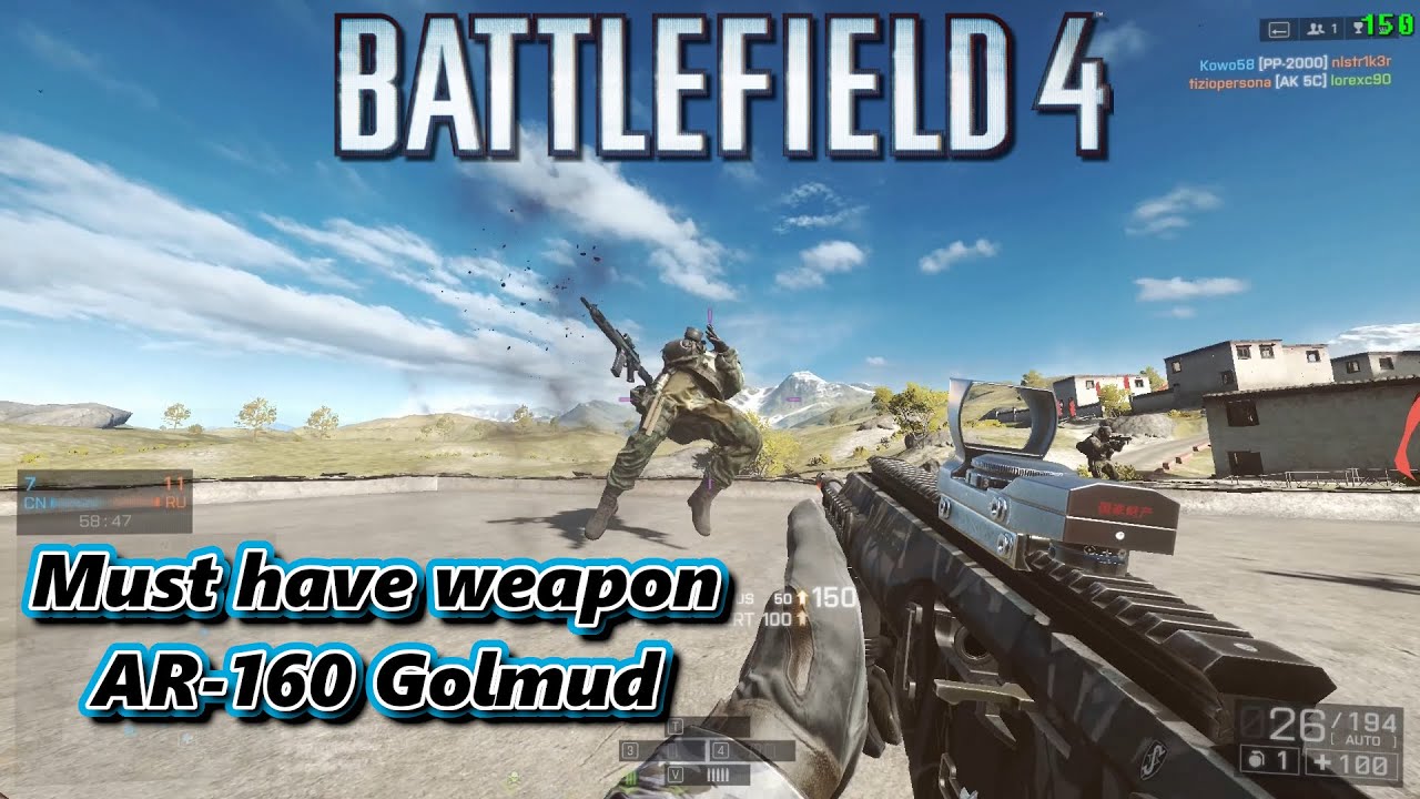 Must have weapon - AR-160 Gameplay TDM Golmud - Battlefield 4