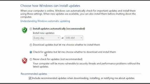 How to configure automatic updates in Windows Vista