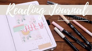 Reading Journal Setup | July Reading Journal | Book Journal Setup | Journal with Me | Plan with Me