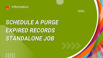 How to schedule a purge expired records standalone job