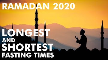 Ramadan 2020 - Longest and shortest fasting times in the world.