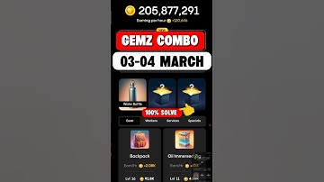 Gemz Daily Combo 3-4 March | Gemz Daily Code 3 March | Daily Combo Today