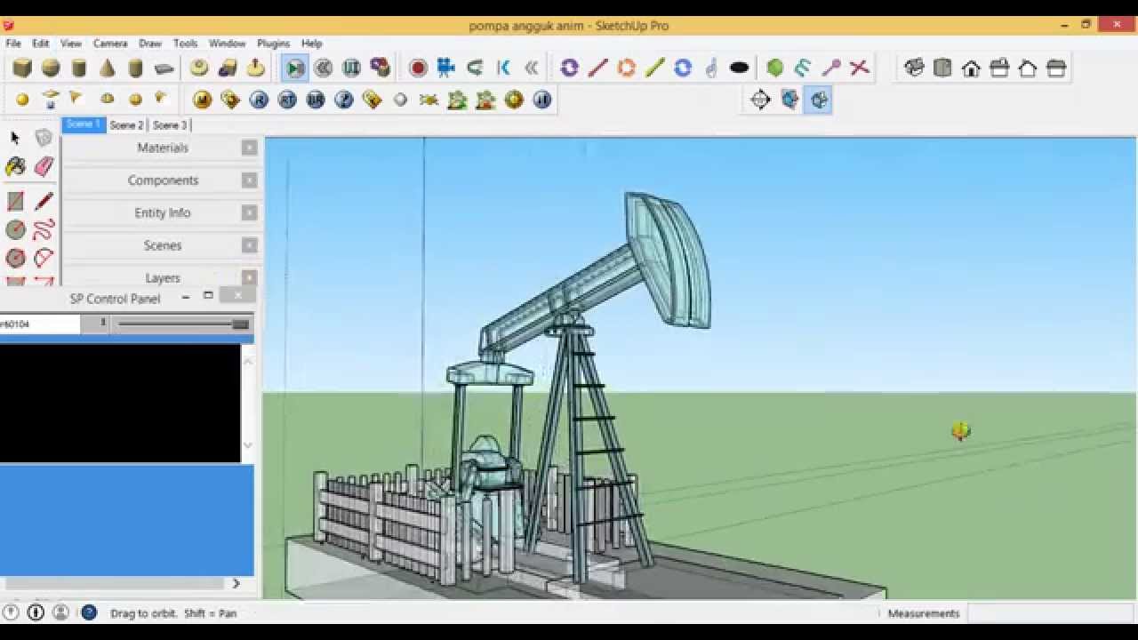 Sketchup Sketchphysics Animasi Pompa Minyak YouTube