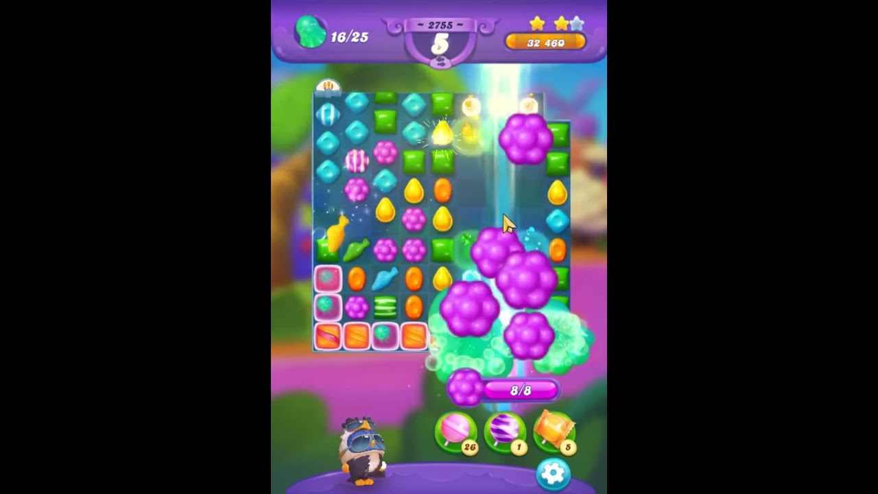 Candy Crush Friends Saga Level 2755 Get 3 Stars , 20 Moves Completed