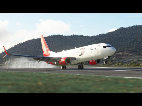 Microsoft Flight Simulator PMDG 737 ile Gazipaşa-Alanya Havalimanı Loc 08 Yaklaşma (+Replay İniş)