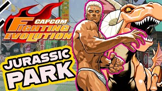 Jurassic Park unlocked in Capcom Fighting Evolution feat Urien and Jedah