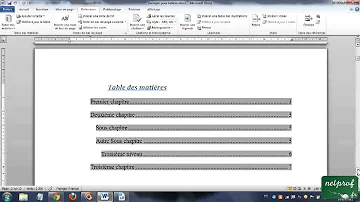 Comment mettre à jour la table des matières dans Word ?