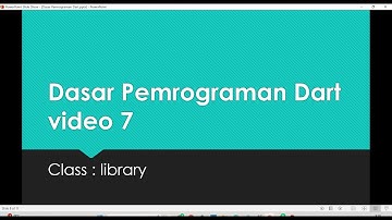 belajar dasar pemrograman dart  ke 7 #dart #dasarpemrograman #flutter : class Library