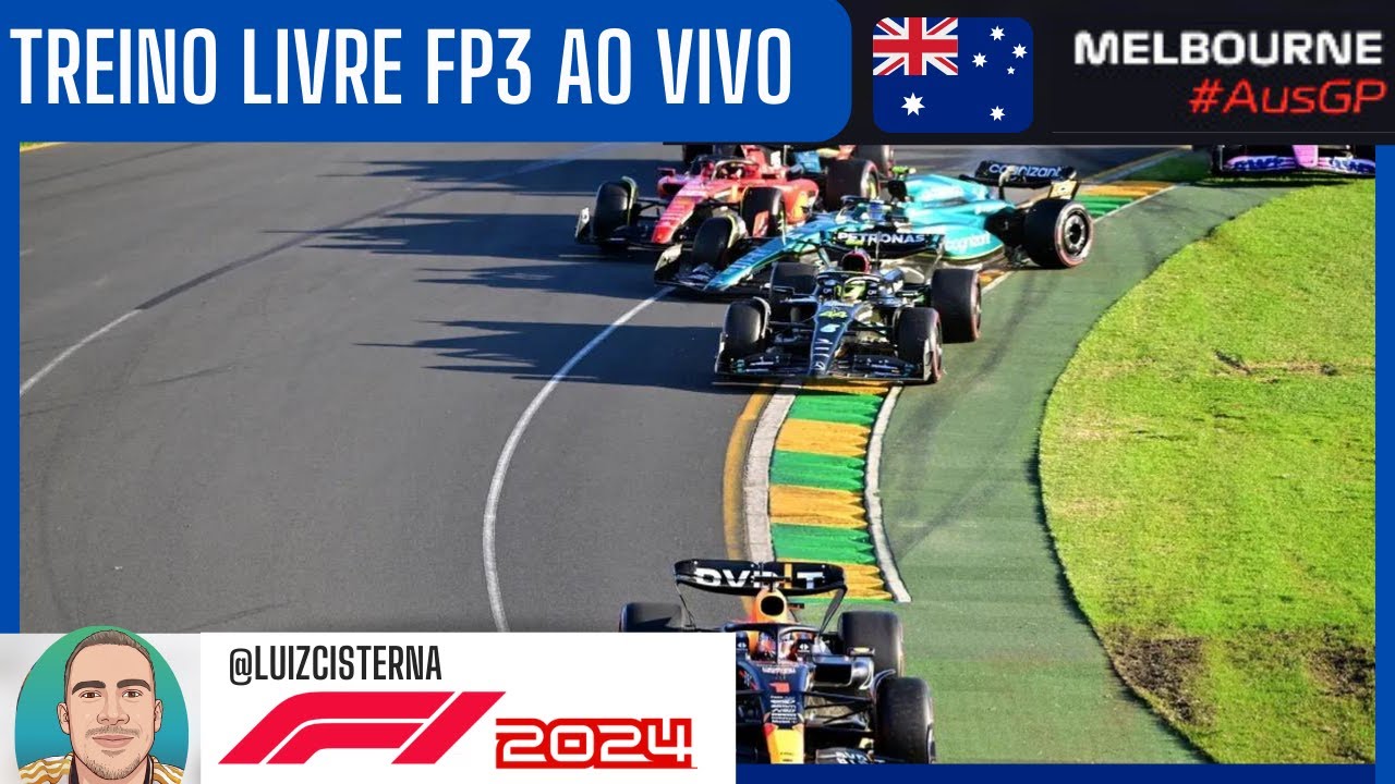 F1 2024 TREINO LIVRE 3 AUSTRALIA AO VIVO GP MELBOURNE FP3 AUSTRALIA