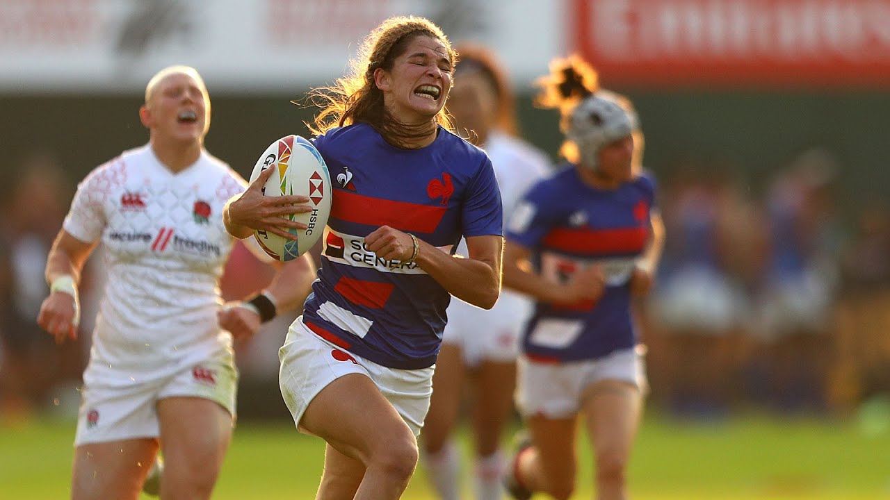 France 7 Feminin Les Essais Contre L Angleterre A Dubai Youtube