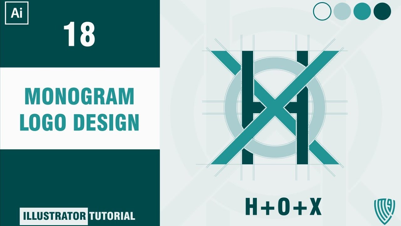 Monogram Logo Design HOX With A Grid | Adobe Illustrator Tutorial - YouTube
