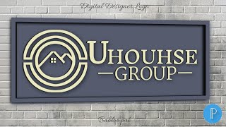 Uhouhse group #logodesign #Pixellab tutorial video #digitaldesignerlogo  #graphicdesign #Design screenshot 1