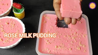 Rose Agar Agar Pudding | Rose Milk Pudding | Rose Milk Kadalpasi | China Grass Pudding |Rose Pudding
