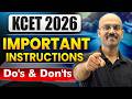 KCET 2026 Exam Guidelines & Instructions | What to Carry & What to Avoid Everything You Need to Know