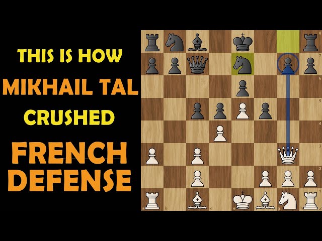 Mikhail Tal Obliterates A Greedy French Defense - Tal vs. Uhlmann, 1971 