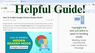 How To Use Google Chrome Reader Mode